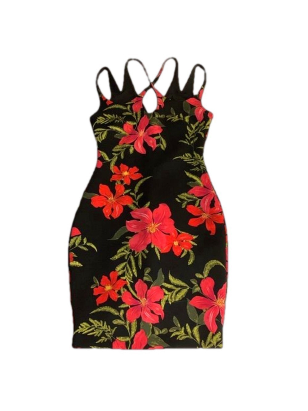 Guess Floral Stretch Mini Dress NWT XS